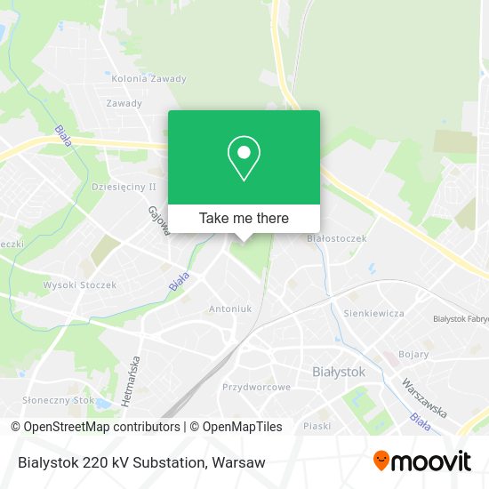 Bialystok 220 kV Substation map