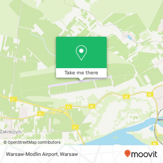 Warsaw-Modlin Airport map