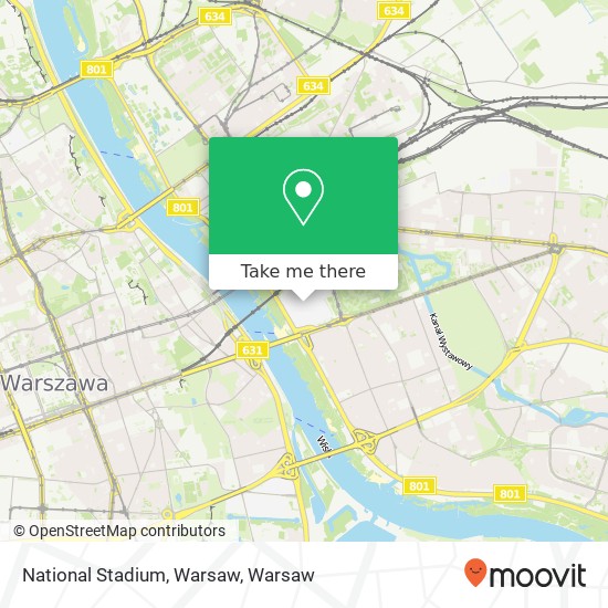 National Stadium, Warsaw map