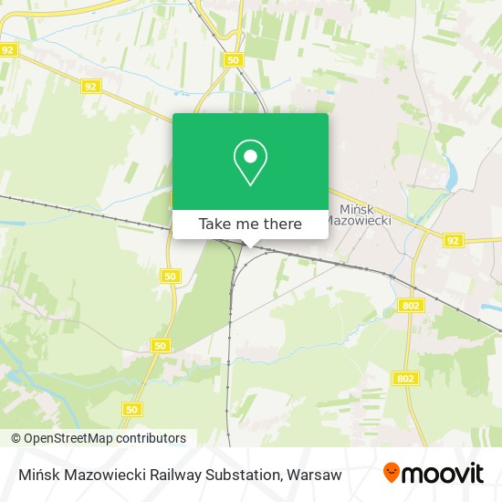 Mińsk Mazowiecki Railway Substation map