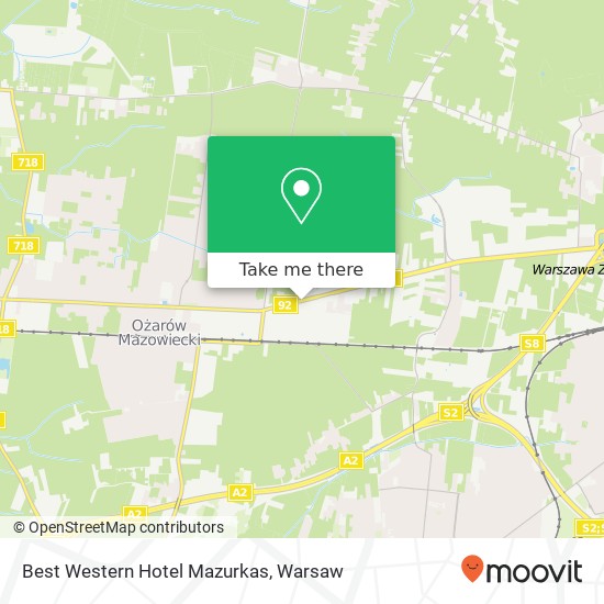 Best Western Hotel Mazurkas map