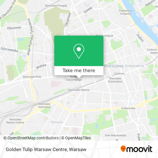Golden Tulip Warsaw Centre map