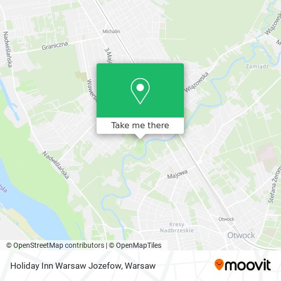 Holiday Inn Warsaw Jozefow map