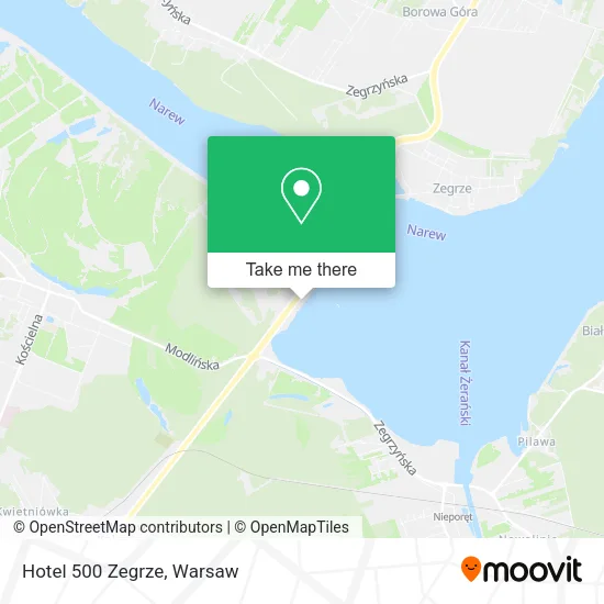 Hotel 500 Zegrze map