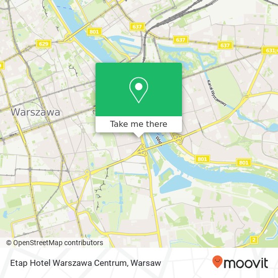 Etap Hotel Warszawa Centrum map