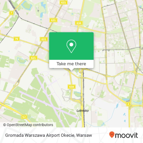 Gromada Warszawa Airport Okecie map