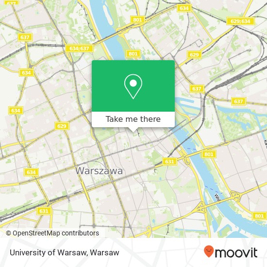 University of Warsaw map