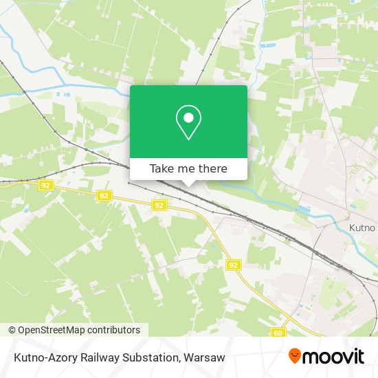 Kutno-Azory Railway Substation map