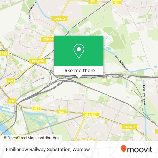 Emilianów Railway Substation map