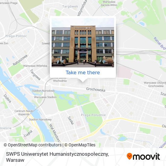 SWPS Uniwersytet Humanistycznospołeczny map