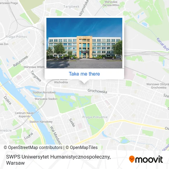 SWPS Uniwersytet Humanistycznospołeczny map