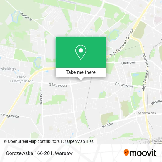 Górczewska 166-201 map