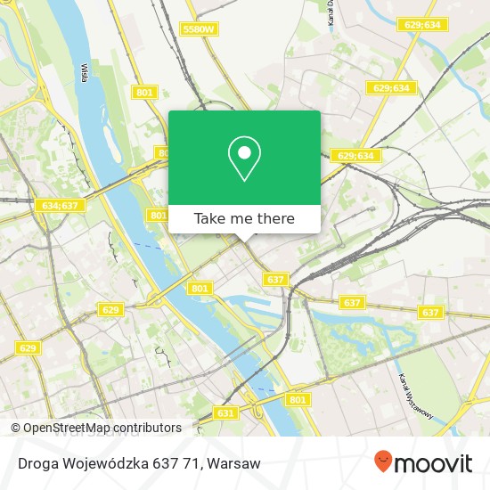 Droga Wojewódzka 637 71 map