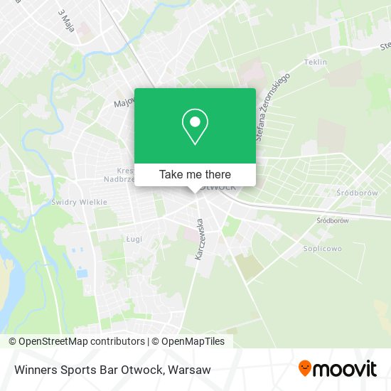 Winners Sports Bar Otwock map