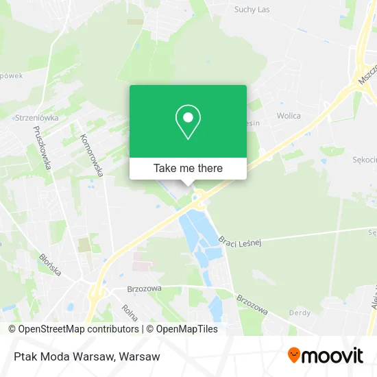 Ptak Moda Warsaw map