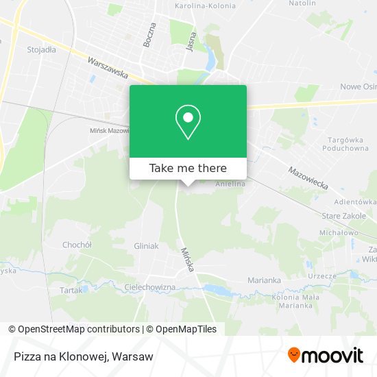 Pizza na Klonowej map