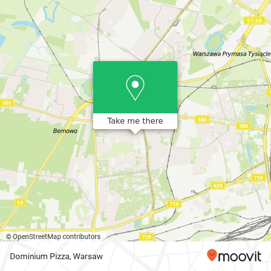 Dominium Pizza, ulica gen. Waleriana Czumy 01-355 Warszawa map