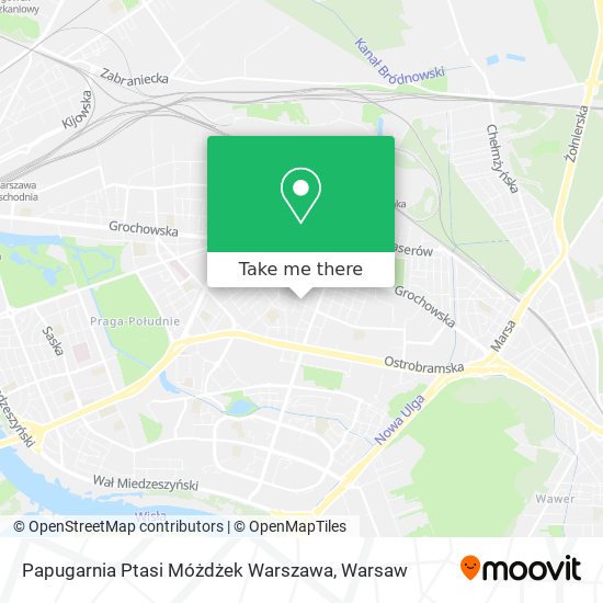 Papugarnia Ptasi Móżdżek Warszawa map