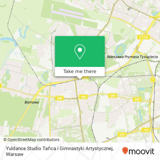 Yuldance Studio Tańca i Gimnastyki Artystycznej, ulica Kazubow 01-466 Warszawa map