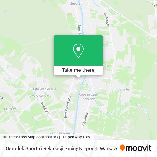 Ośrodek Sportu i Rekreacji Gminy Nieporęt map