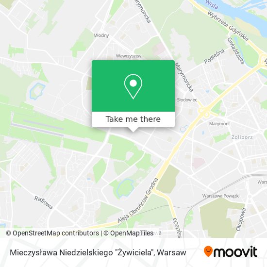 Mieczysława Niedzielskiego "Żywiciela" map