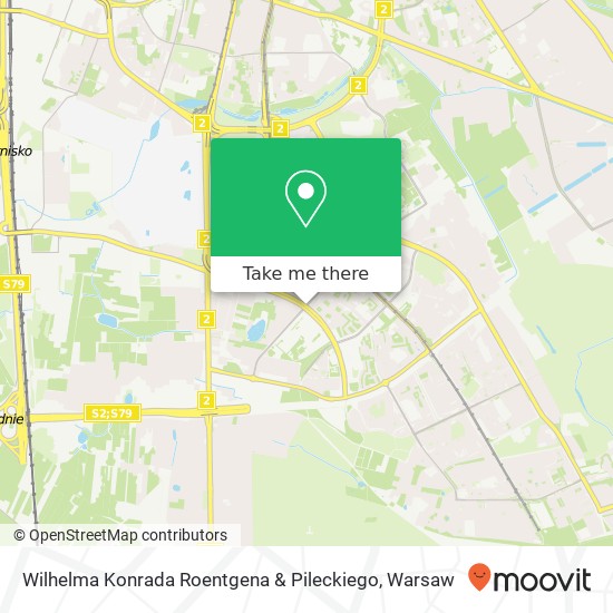 Wilhelma Konrada Roentgena & Pileckiego map