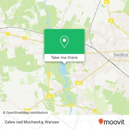 Zalew nad Muchawką map