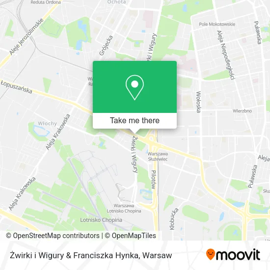 Żwirki i Wigury & Franciszka Hynka map