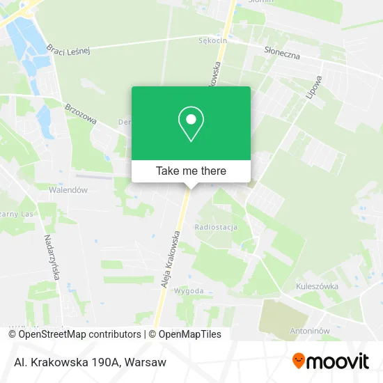 Al. Krakowska 190A map