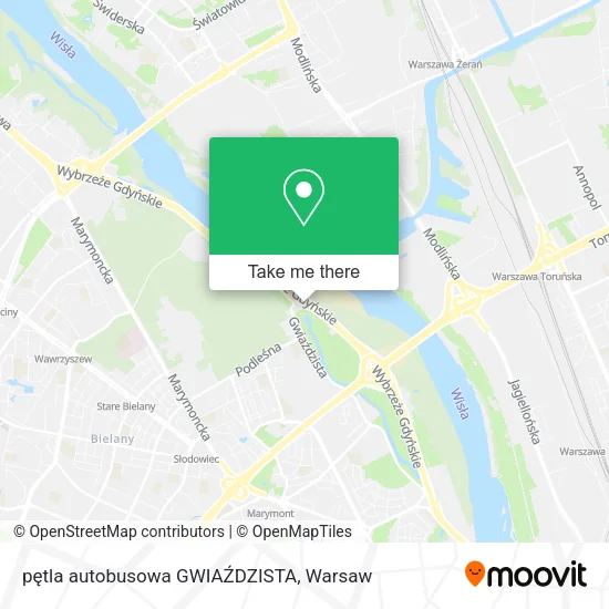 Карта pętla autobusowa GWIAŹDZISTA