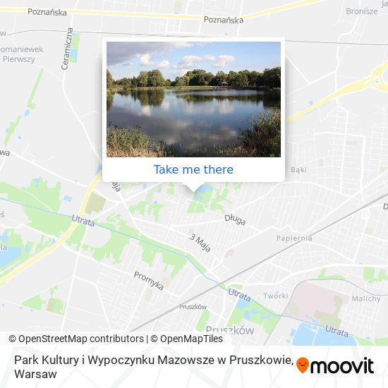 Карта Park Kultury i Wypoczynku Mazowsze w Pruszkowie