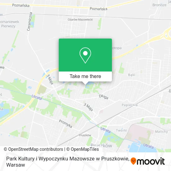 Карта Park Kultury i Wypoczynku Mazowsze w Pruszkowie