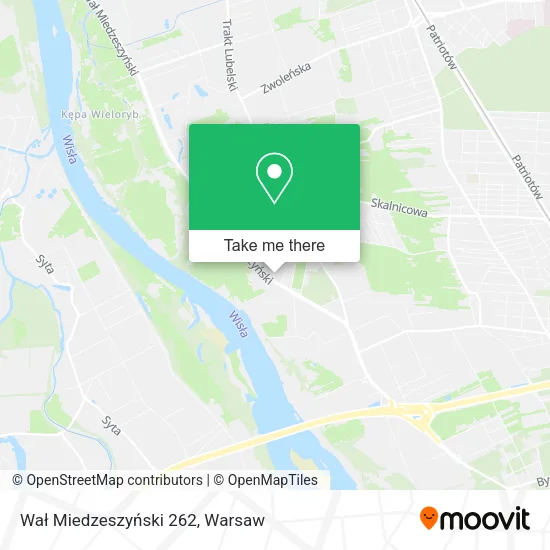 Wał Miedzeszyński 262 map
