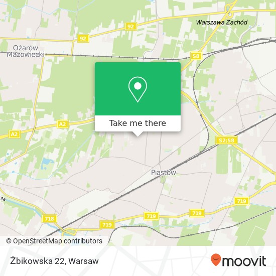 Żbikowska 22 map