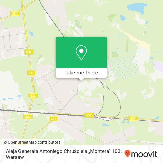 Aleja Generała Antoniego Chruściela „Montera” 103 map