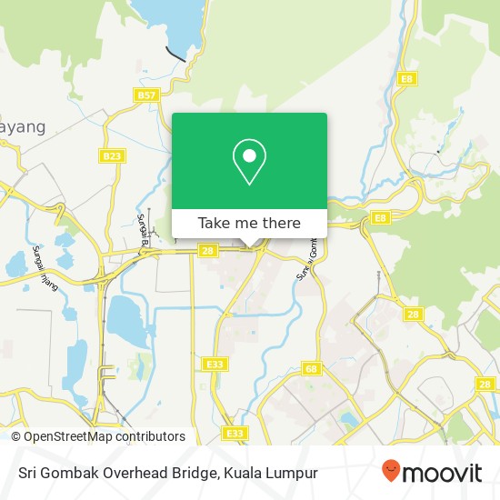 Sri Gombak Overhead Bridge map
