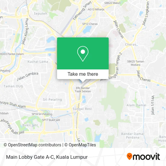 Main Lobby Gate A-C map