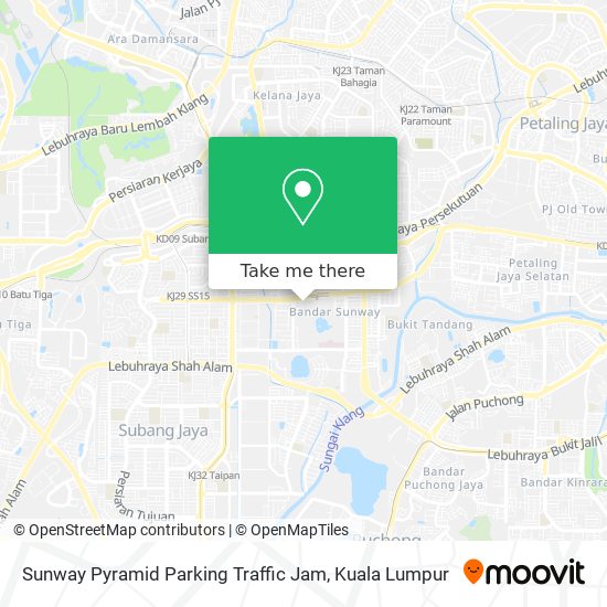 Sunway Pyramid Parking Traffic Jam map