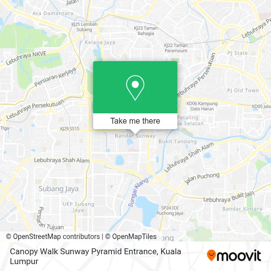 Bagaimana untuk pergi ke Canopy Walk Sunway Pyramid Entrance di