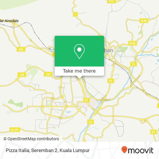 Pizza Italia, Seremban 2 map