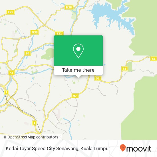 Peta Kedai Tayar Speed City Senawang