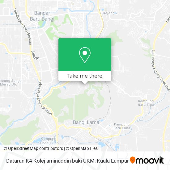 Dataran K4 Kolej aminuddin baki UKM map