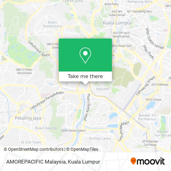 AMOREPACIFIC Malaysia map