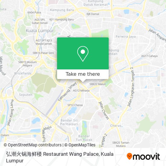 弘潮火锅海鲜楼  Restaurant Wang Palace map