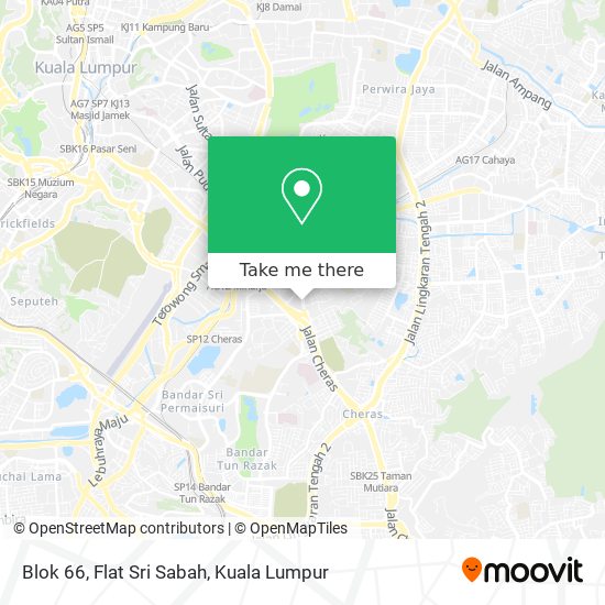 Blok 66, Flat Sri Sabah map