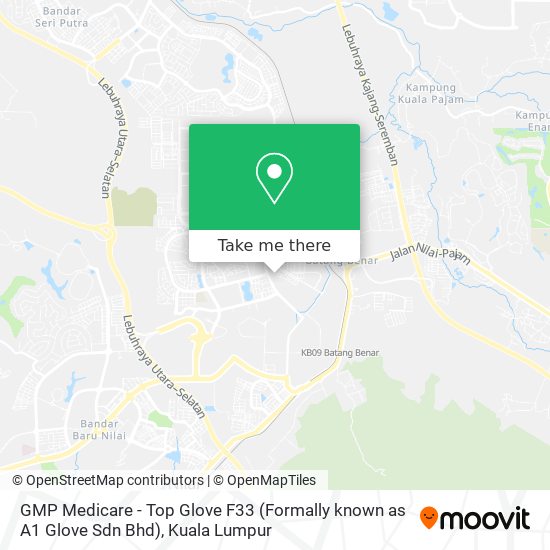 GMP Medicare - Top Glove F33 (Formally known as  A1 Glove Sdn Bhd) map
