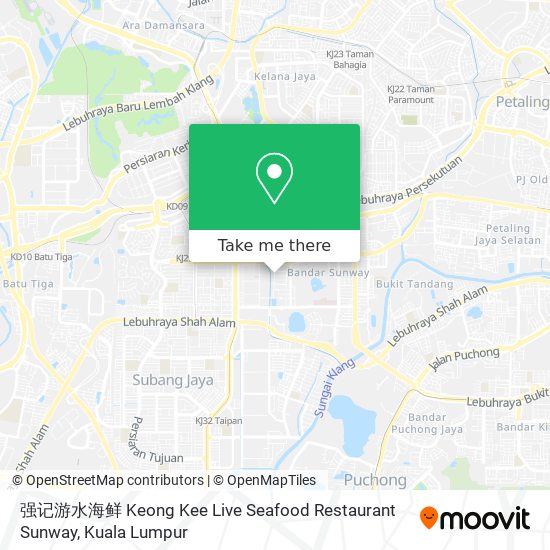 强记游水海鲜 Keong Kee Live Seafood Restaurant Sunway map