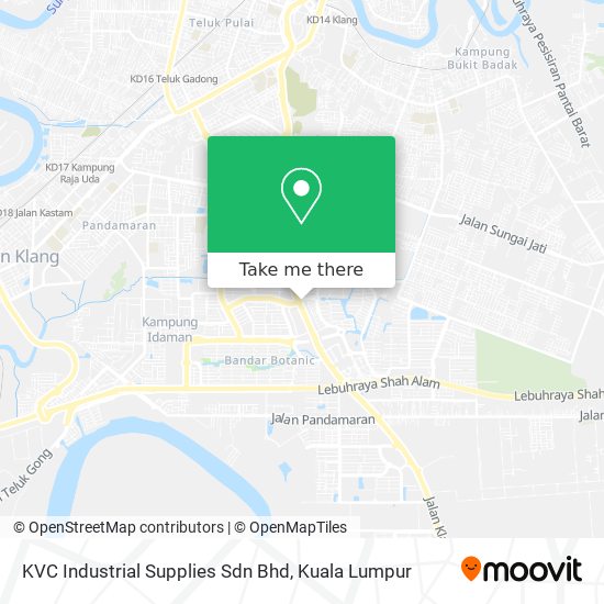 Peta KVC Industrial Supplies Sdn Bhd