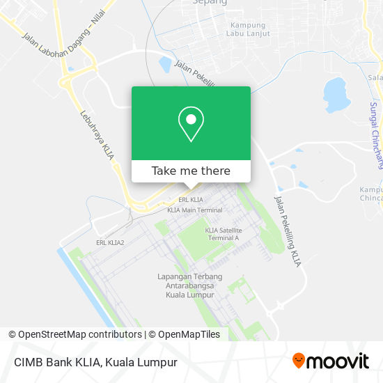 CIMB Bank KLIA map