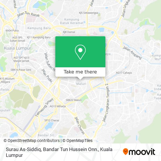 Surau As-Siddiq, Bandar Tun Hussein Onn. map